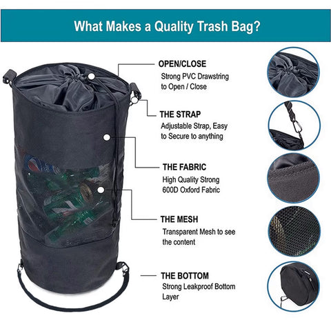 Portable trash container