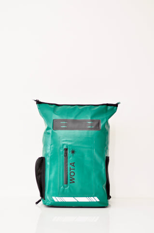 30-Liter Water Green Backpack with Sealed Zippers