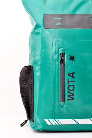 30-Liter Water Green Backpack with Sealed Zippers