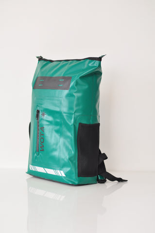 30-Liter Water Green Backpack with Sealed Zippers