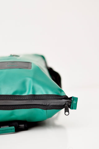 30-Liter Water Green Backpack with Sealed Zippers