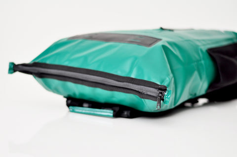 30-Liter Water Green Backpack with Sealed Zippers